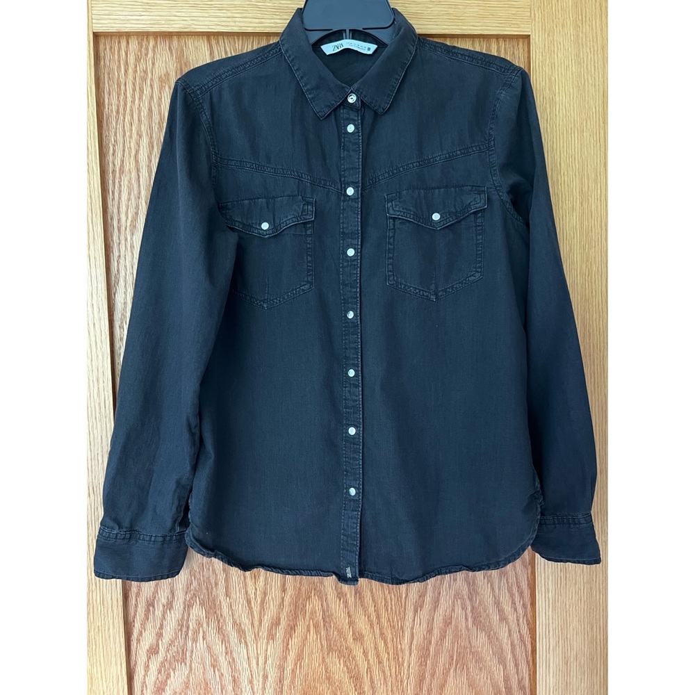 Zara black cotton shirt